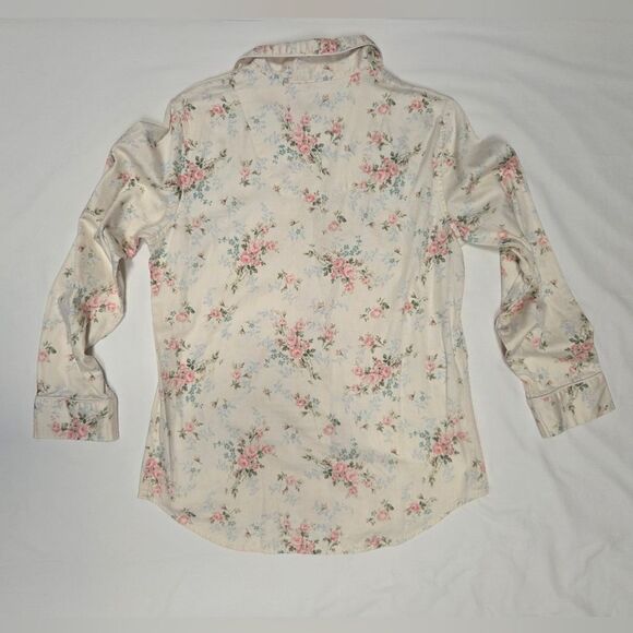Lauren Ralph Lauren Feminine Floral Cotton Pajama Top M - Picture 2 of 9